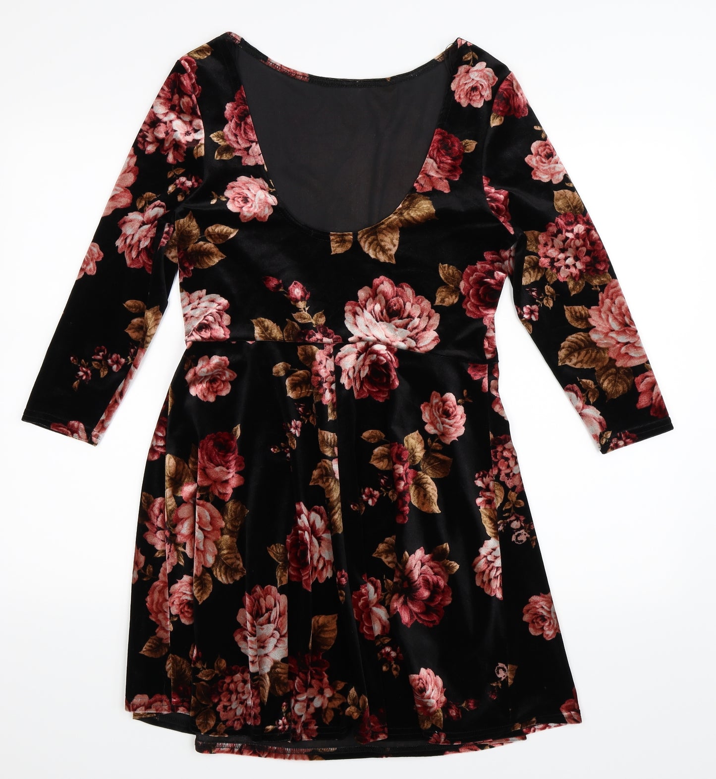 Newlook Womens Multicoloured Floral  Skater Dress  Size 14