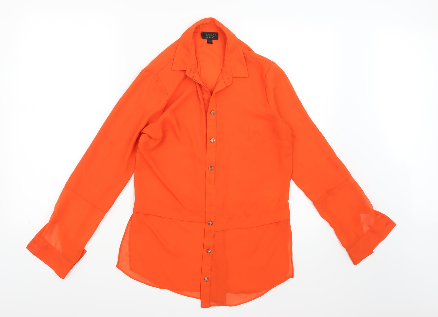 Topshop Womens Orange   Basic Blouse Size 6