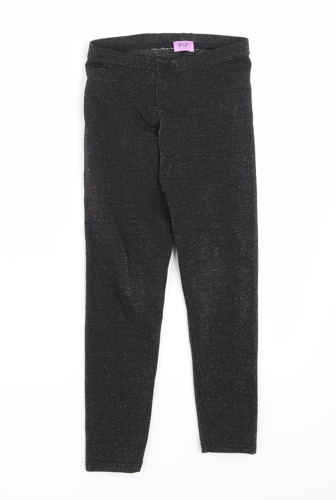 F&F Girls Silver   Pedal Pusher Trousers Size 6-7 Years