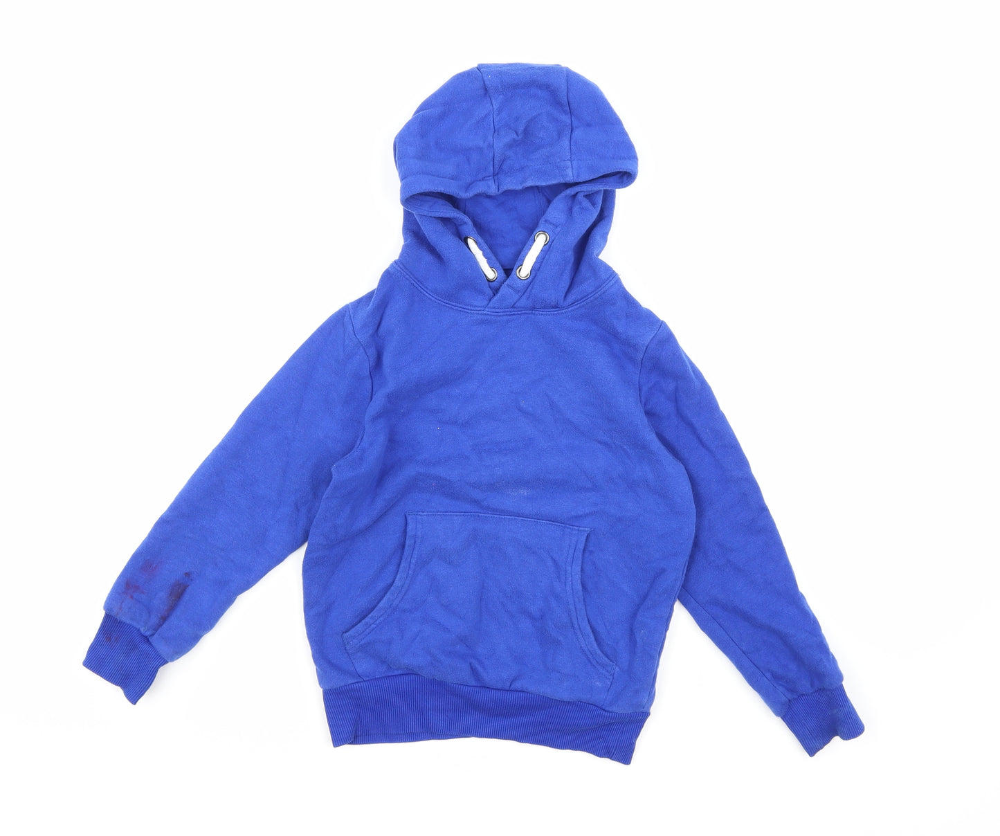 Marks and Spencer Boys Blue  Jersey Pullover Hoodie Size 6-7 Years