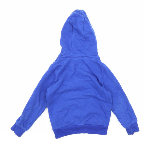 Marks and Spencer Boys Blue  Jersey Pullover Hoodie Size 6-7 Years