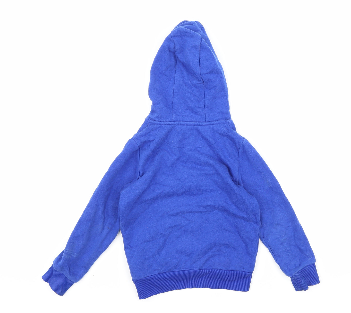 Marks and Spencer Boys Blue  Jersey Pullover Hoodie Size 6-7 Years