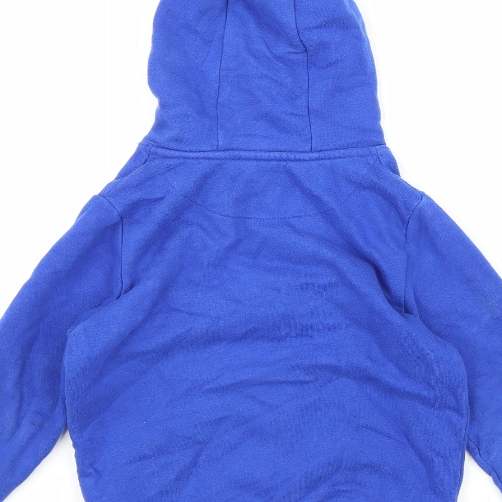 Marks and Spencer Boys Blue  Jersey Pullover Hoodie Size 6-7 Years