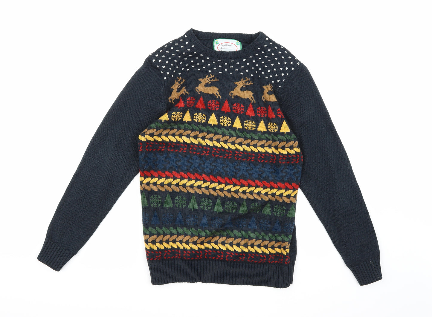 Cedar Wood State Mens Blue  Knit Pullover Jumper Size S  - Christmas