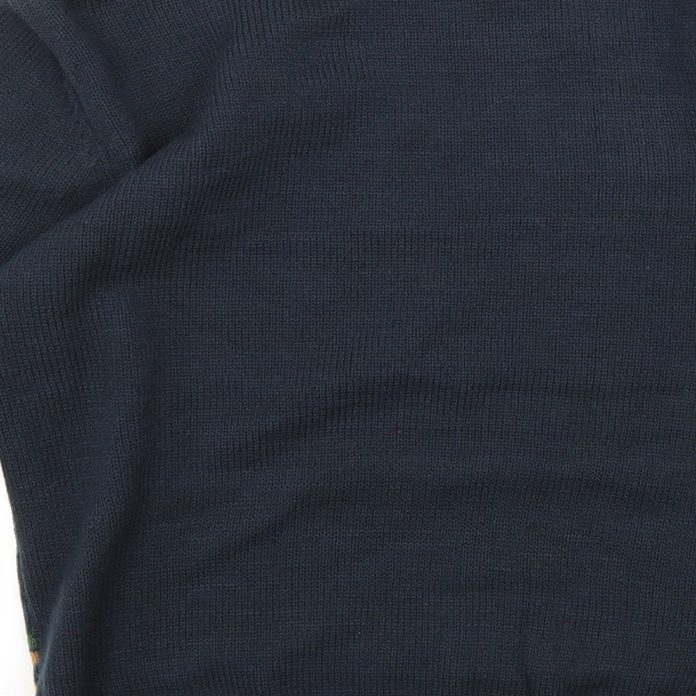 Cedar Wood State Mens Blue  Knit Pullover Jumper Size S  - Christmas
