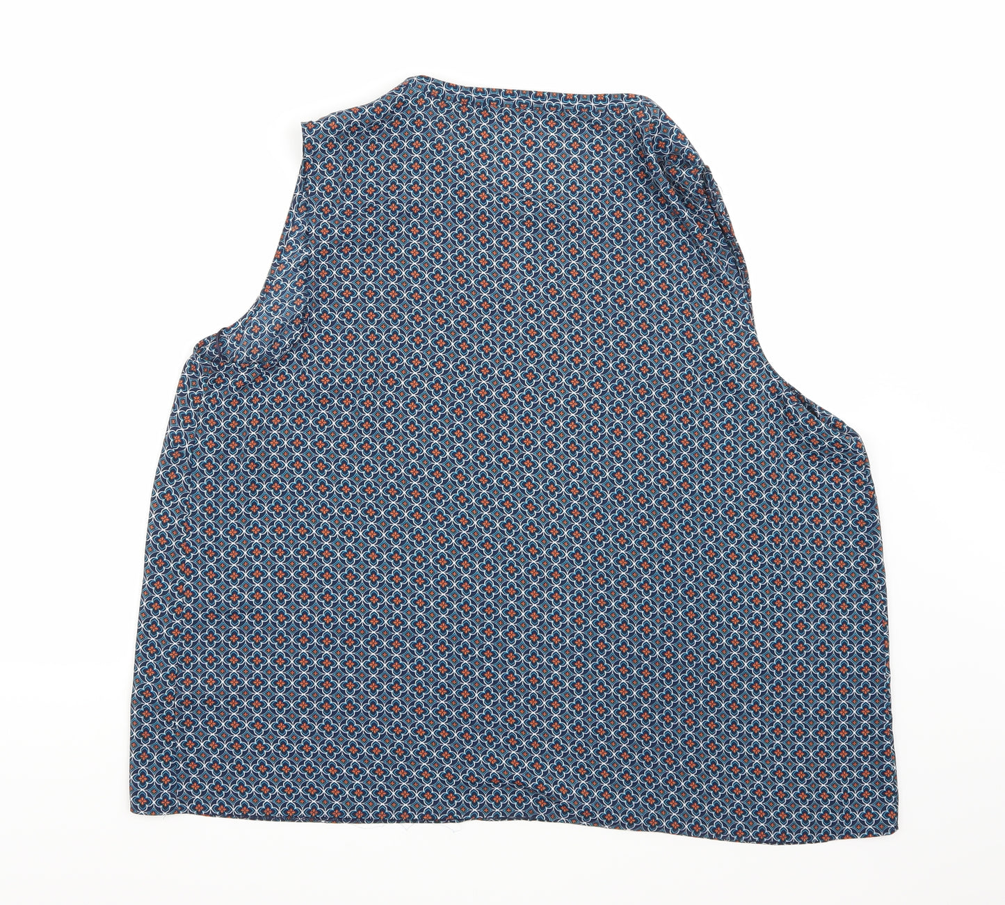 TU Womens Blue Geometric  Camisole Blouse Size 20