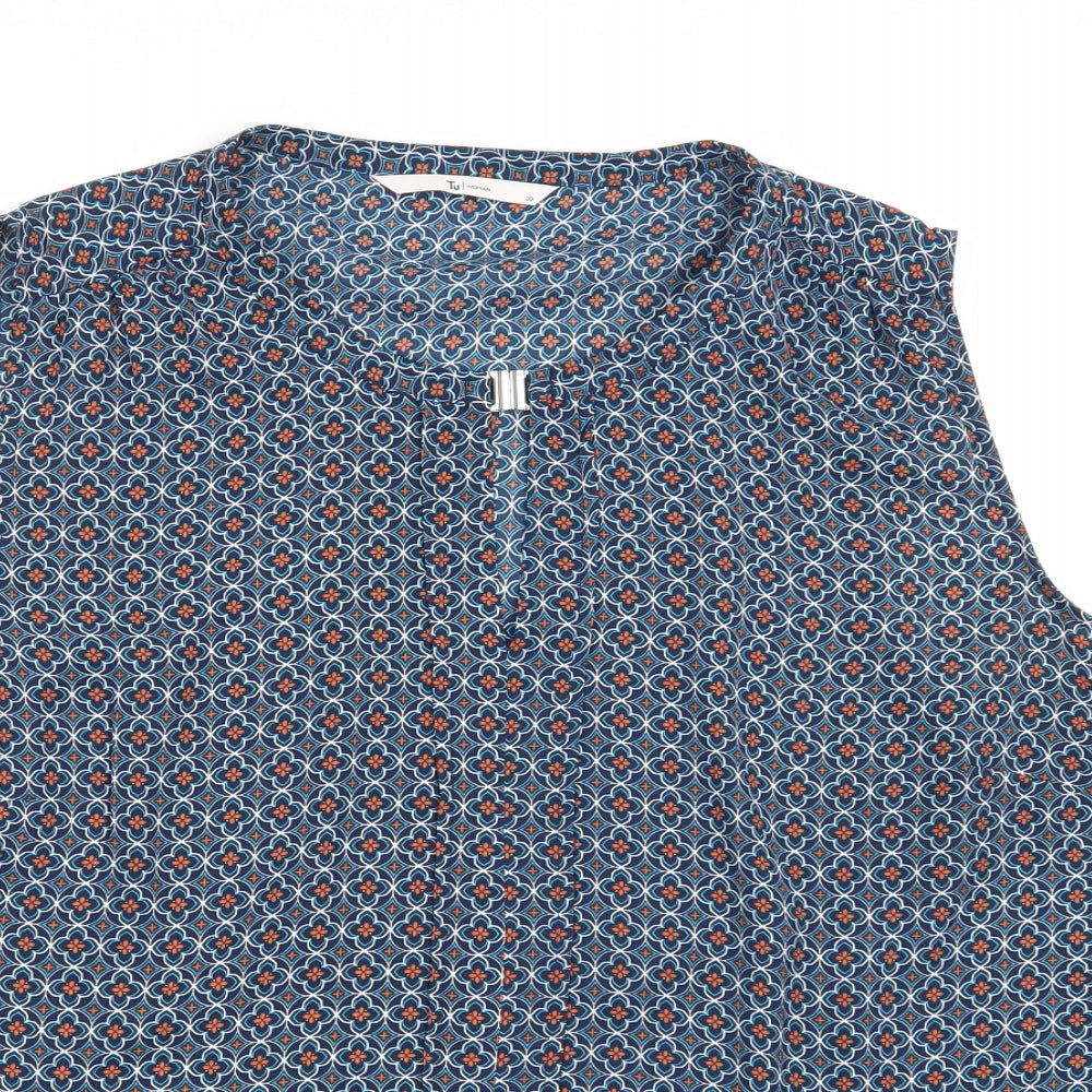 TU Womens Blue Geometric  Camisole Blouse Size 20