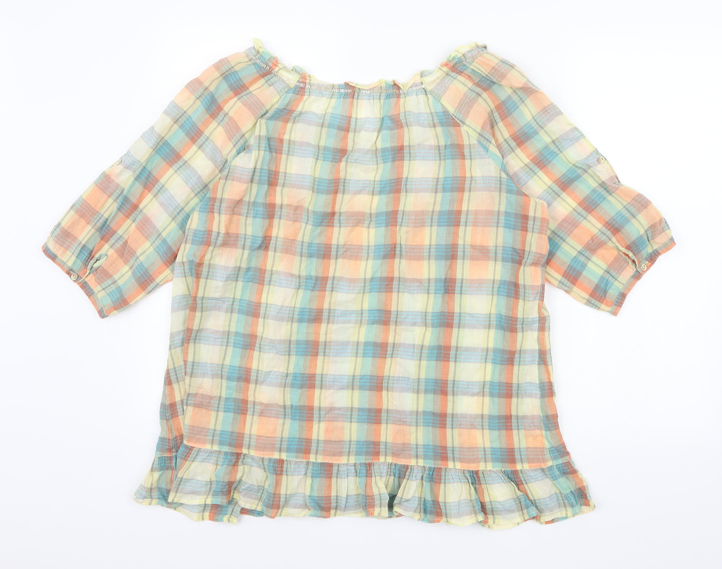 Per Una Womens Multicoloured Check  Basic Blouse Size 20