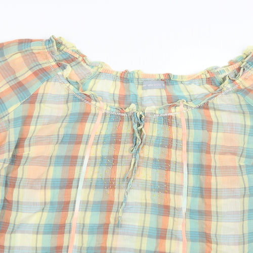 Per Una Womens Multicoloured Check  Basic Blouse Size 20