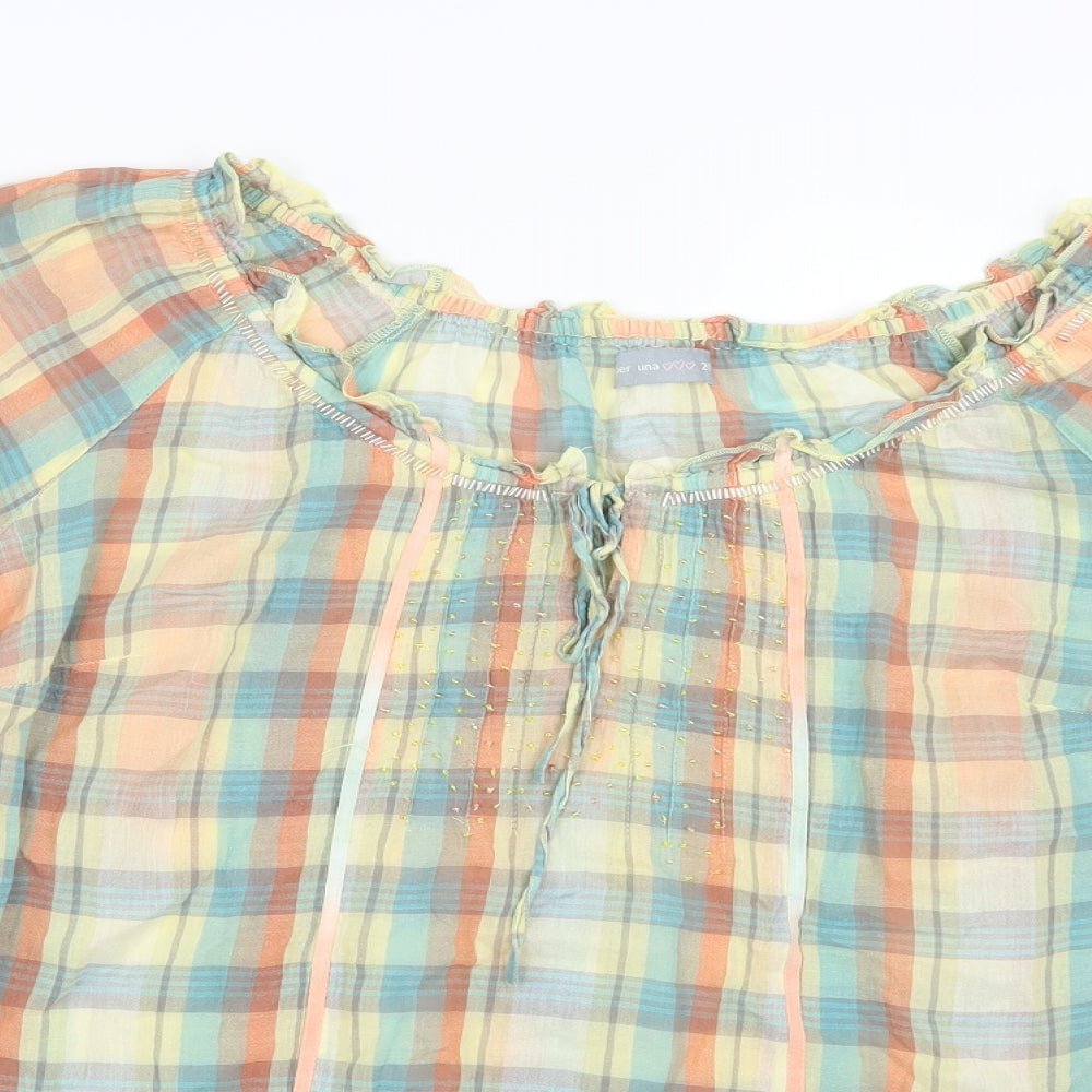 Per Una Womens Multicoloured Check  Basic Blouse Size 20