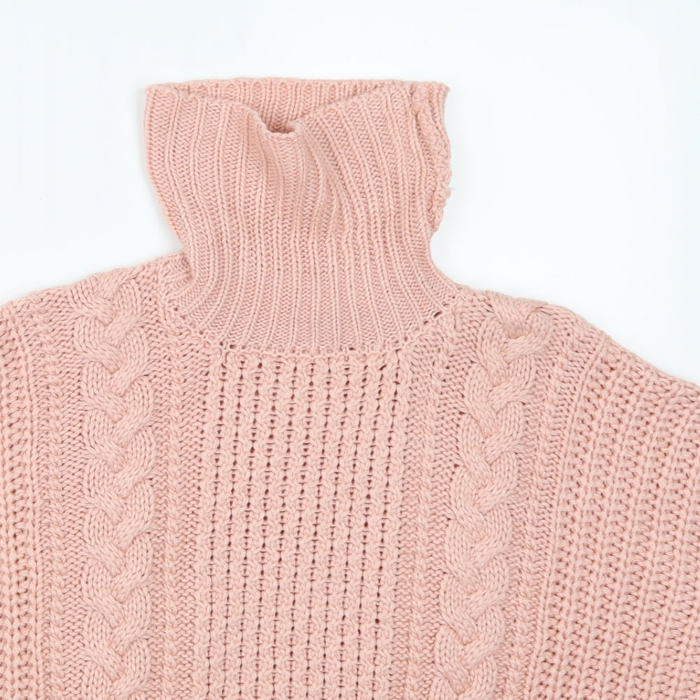 Primark Girls Pink  Knit Pullover Jumper Size 7-8 Years