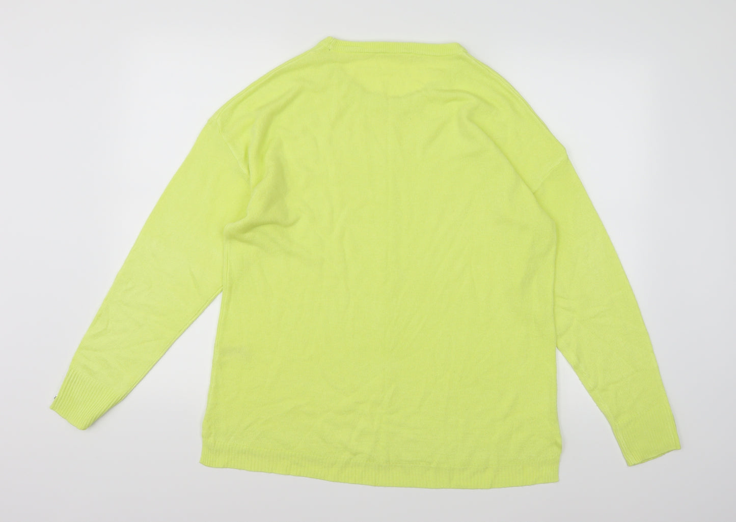 PEP&CO Womens Yellow  Knit Pullover Jumper Size 18  - neon yellow