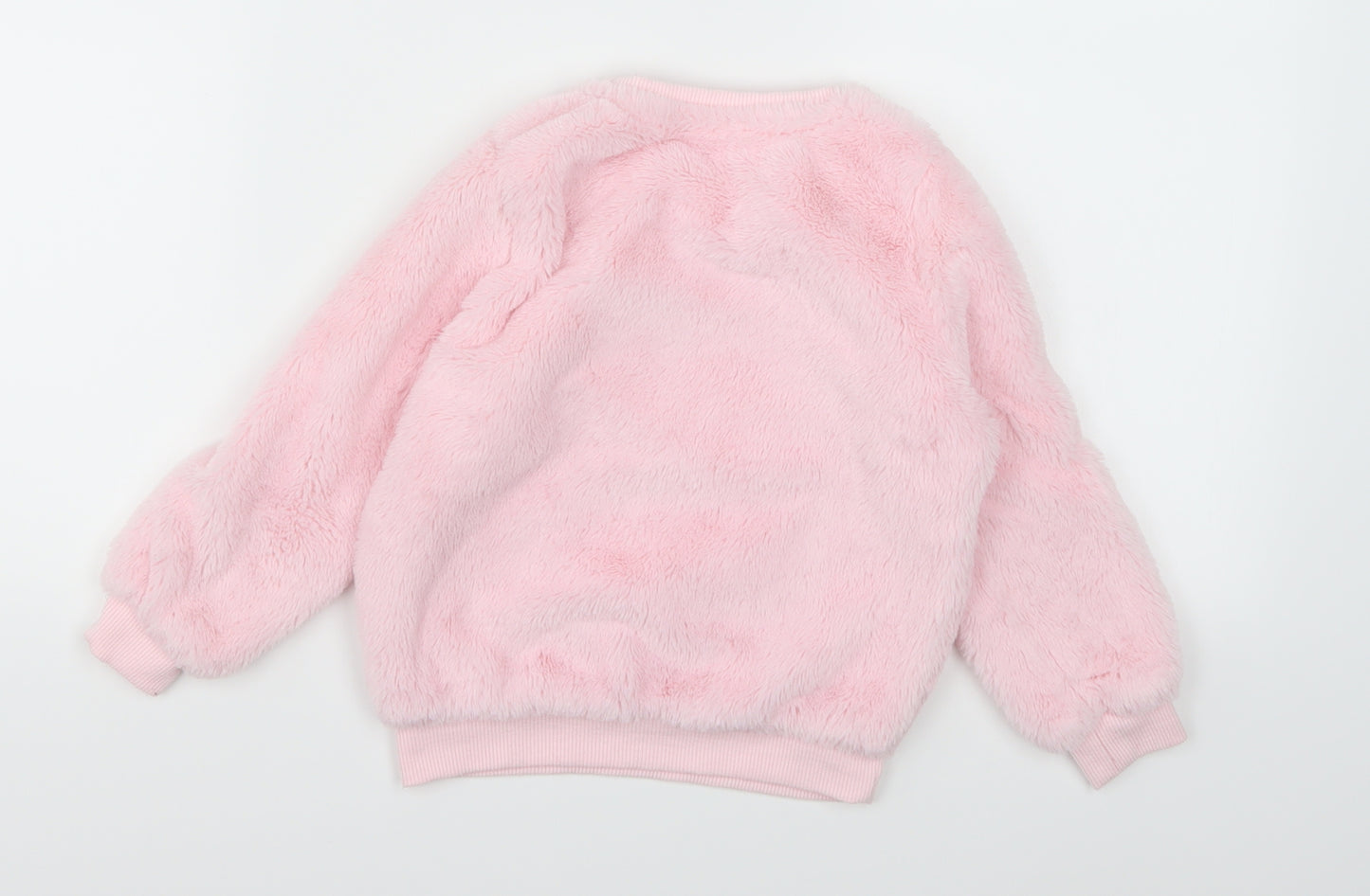 PEP&CO Girls Pink  Fleece Pullover Jumper Size 5-6 Years