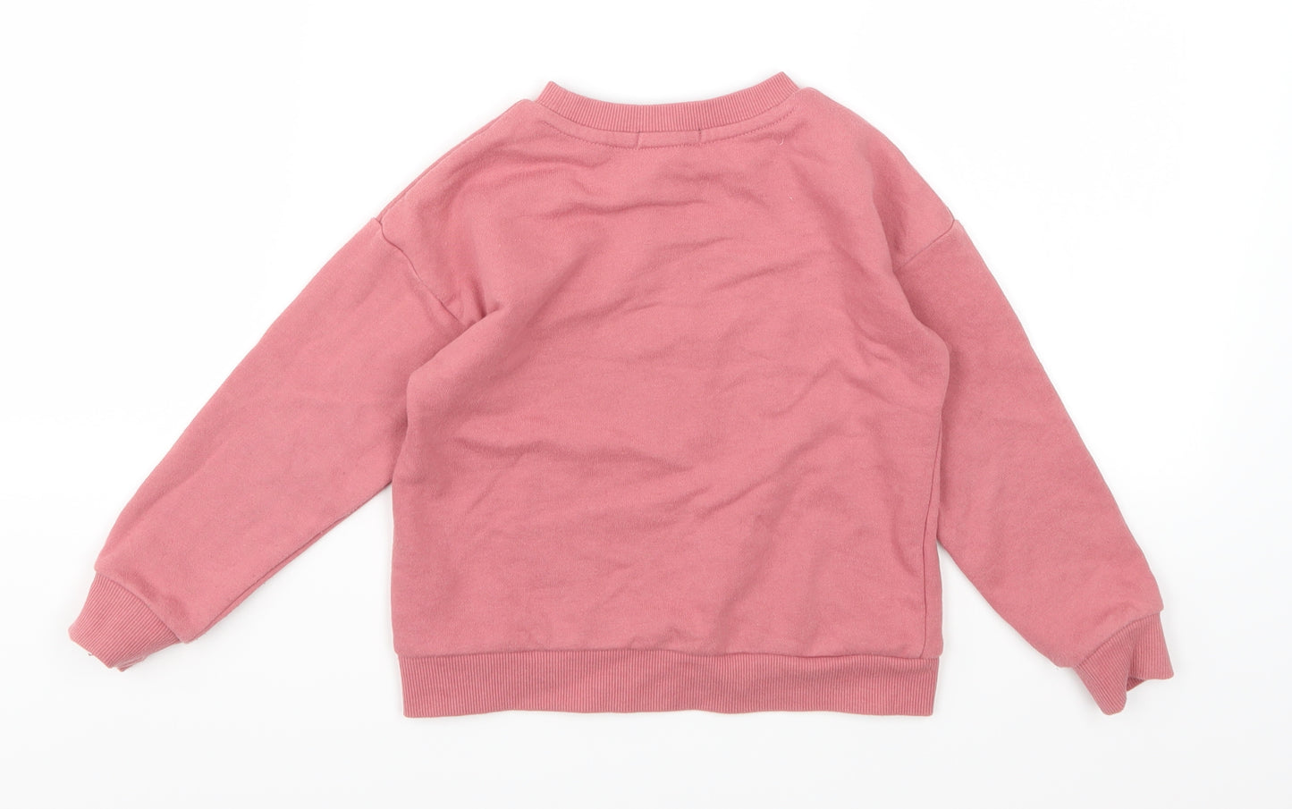 Primark Girls Pink  Jersey Pullover Sweatshirt Size 4-5 Years