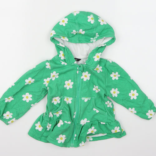 George Girls Green Floral  Jacket  Size 12-18 Months