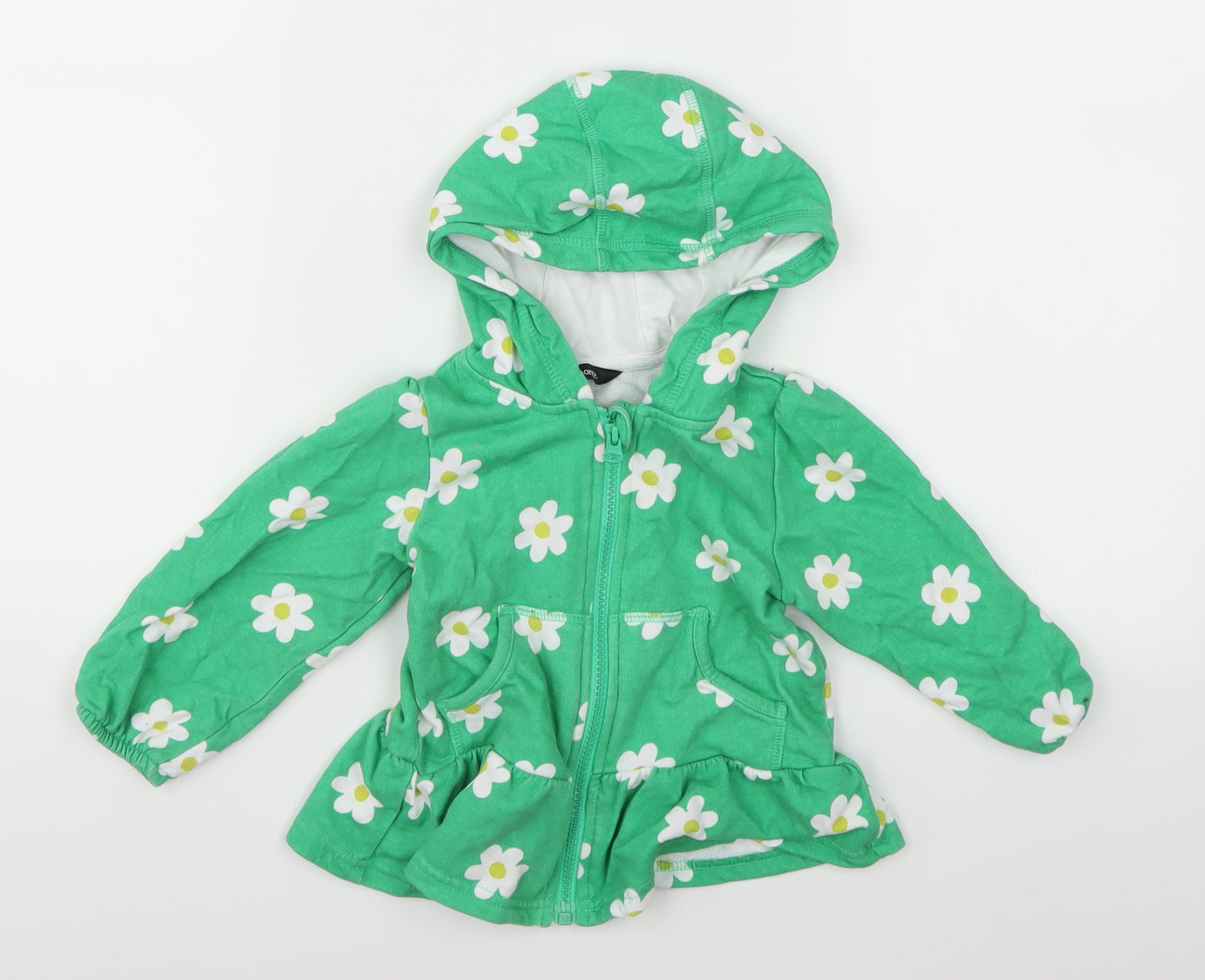 George Girls Green Floral  Jacket  Size 12-18 Months