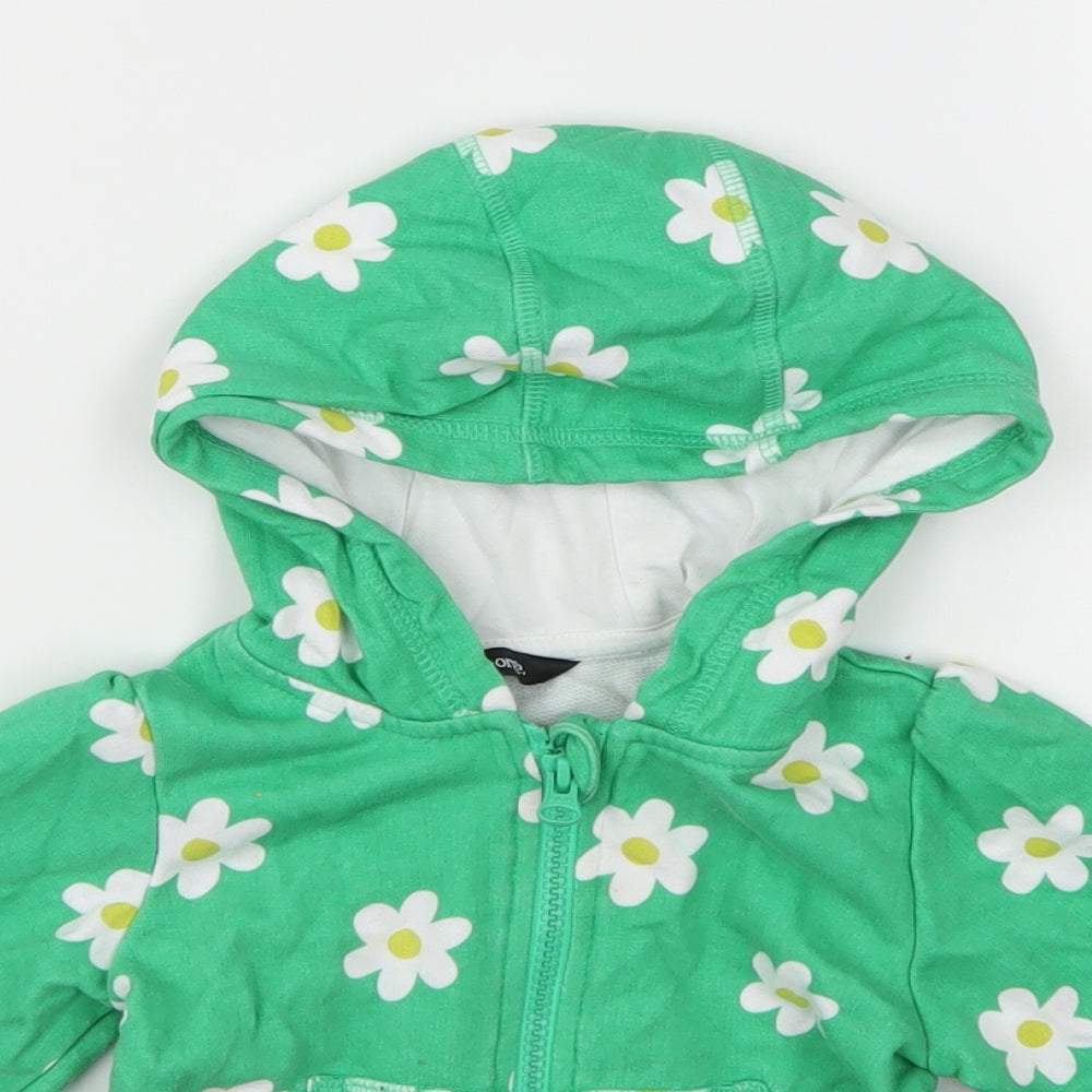 George Girls Green Floral  Jacket  Size 12-18 Months