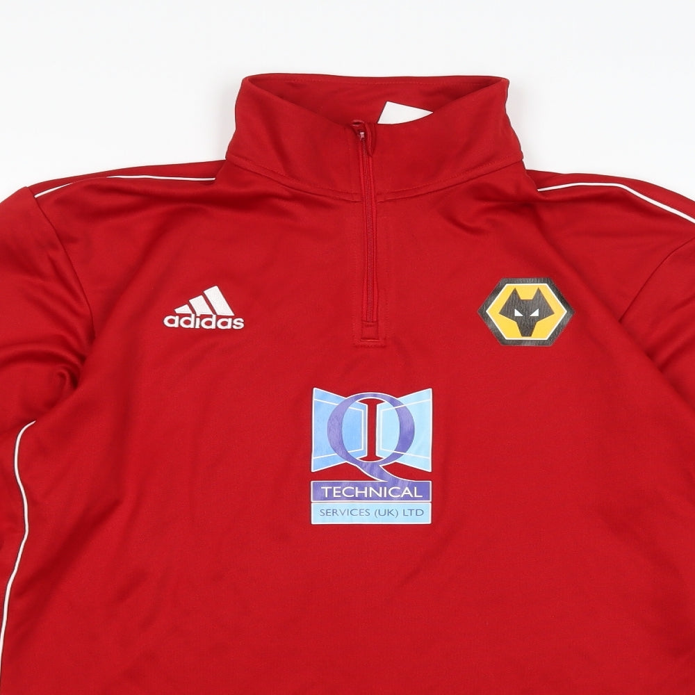 adidas Mens Red   Jacket  Size L  - Wolves Football