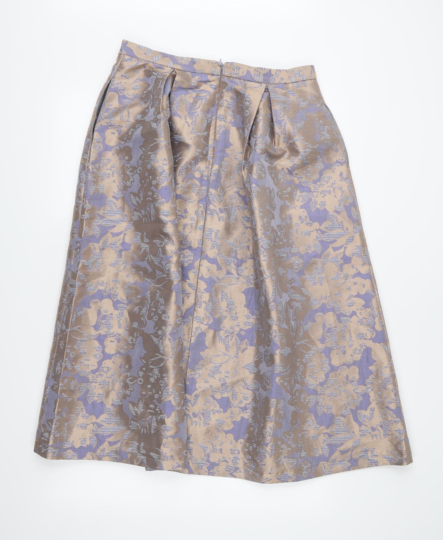 ASOS Womens Purple Floral  A-Line Skirt Size 14