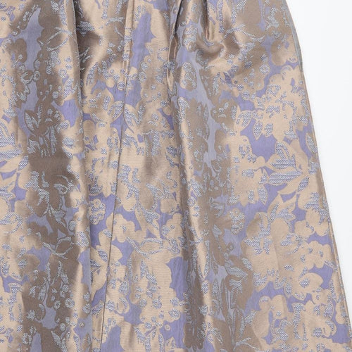ASOS Womens Purple Floral  A-Line Skirt Size 14