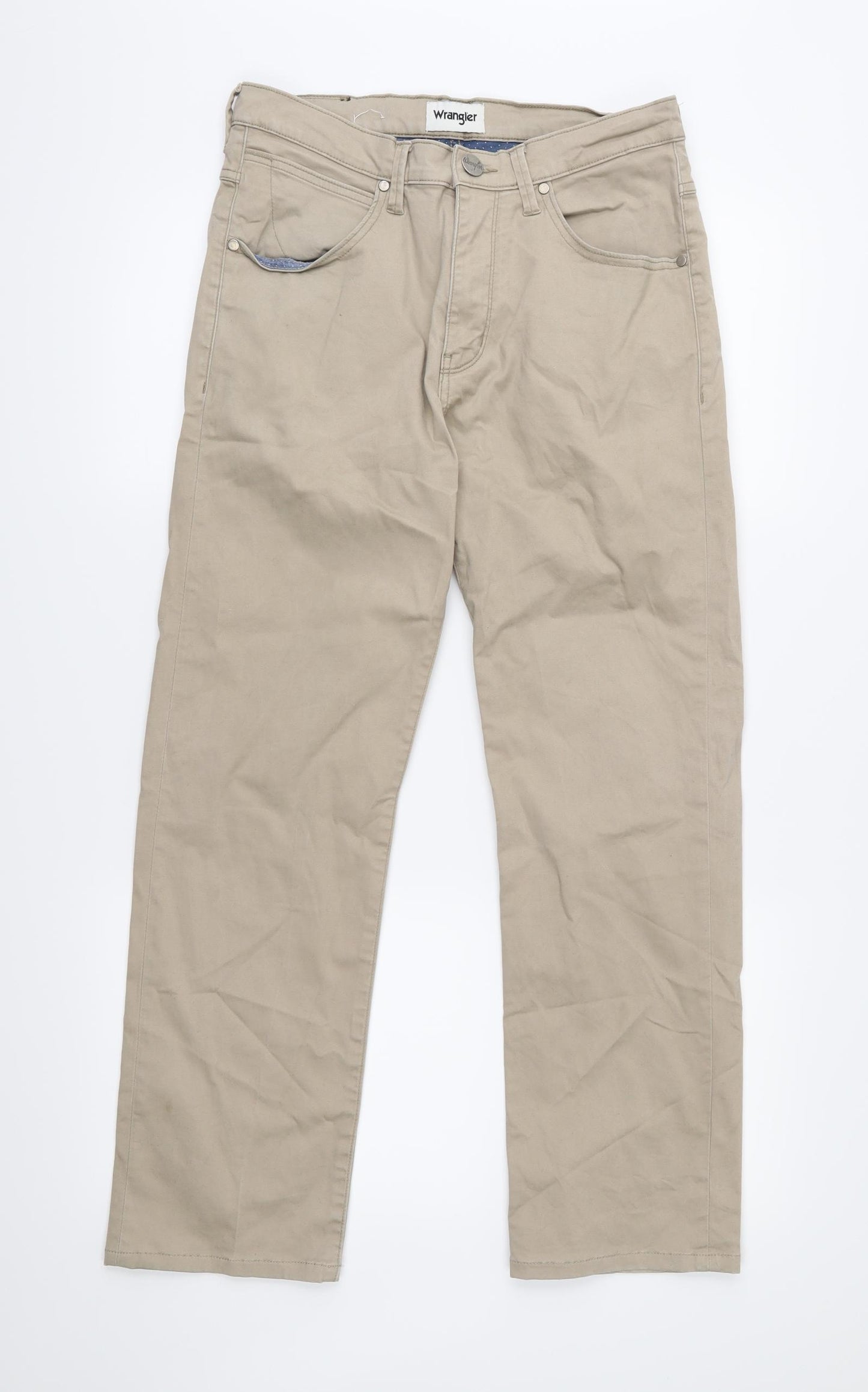 Wrangler Mens Beige   Trousers  Size 30 L34 in