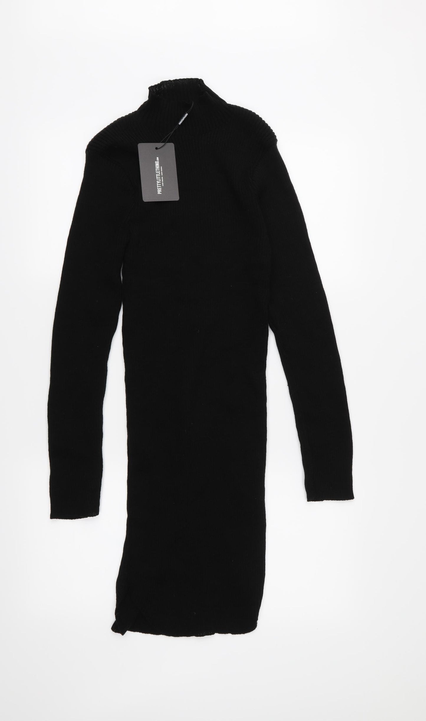 PRETTYLITTLETHING Womens Black   Jumper Dress  Size M
