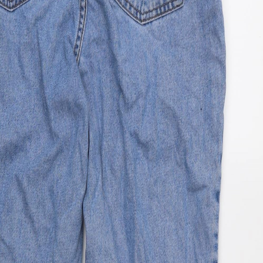 Denim & Co. Womens Blue   Mom Jeans Size 10 L26 in
