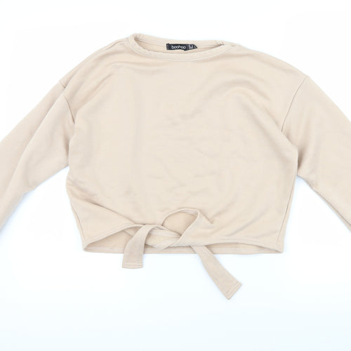 Boohoo Womens Brown   Pullover Sweatshirt Size 12