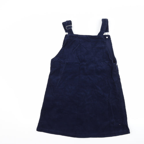 Nutmeg Girls Blue  Corduroy Pinafore/Dungaree Dress  Size 13-14 Years