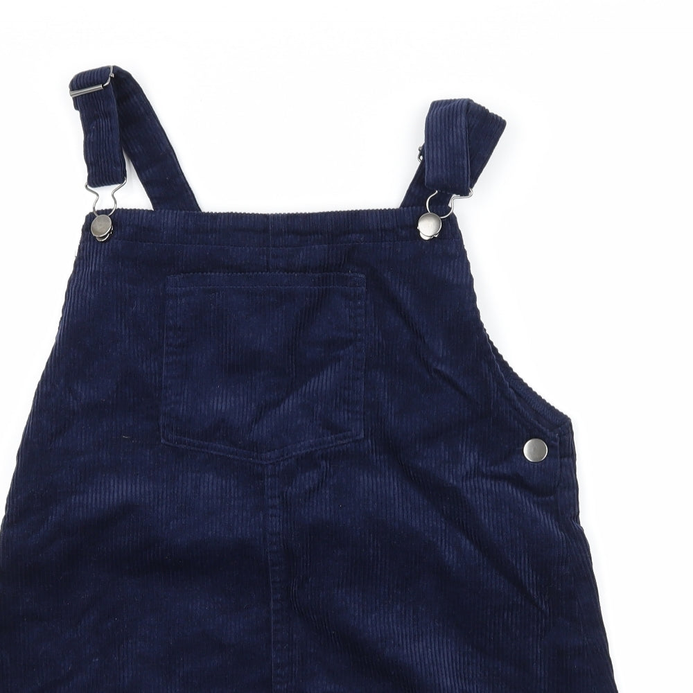 Nutmeg Girls Blue  Corduroy Pinafore/Dungaree Dress  Size 13-14 Years