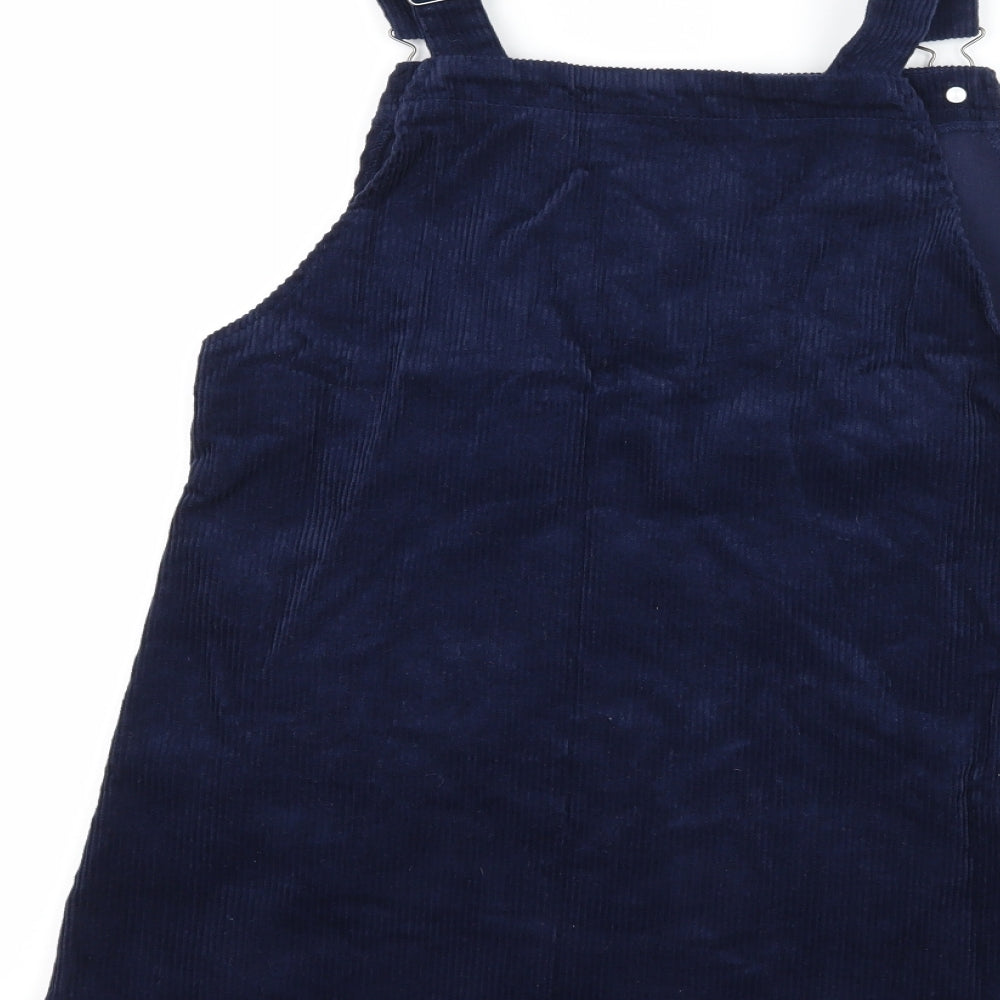 Nutmeg Girls Blue  Corduroy Pinafore/Dungaree Dress  Size 13-14 Years