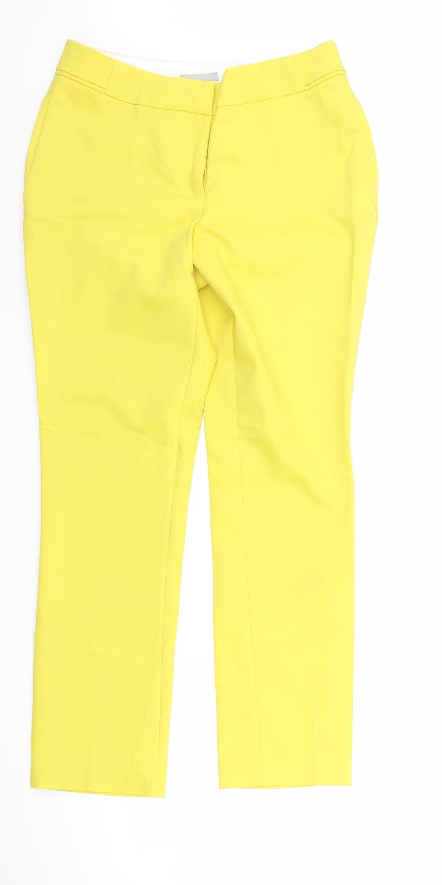 H&M Womens Yellow   Trousers  Size 8 L26 in