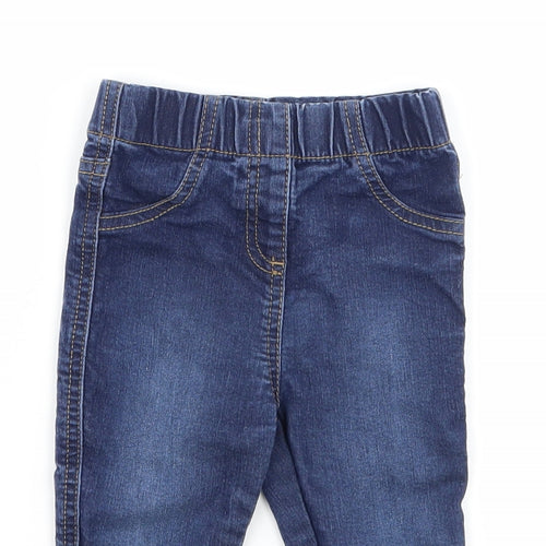 Matalan Girls Blue  Denim Capri Jeans Size 9-12 Months