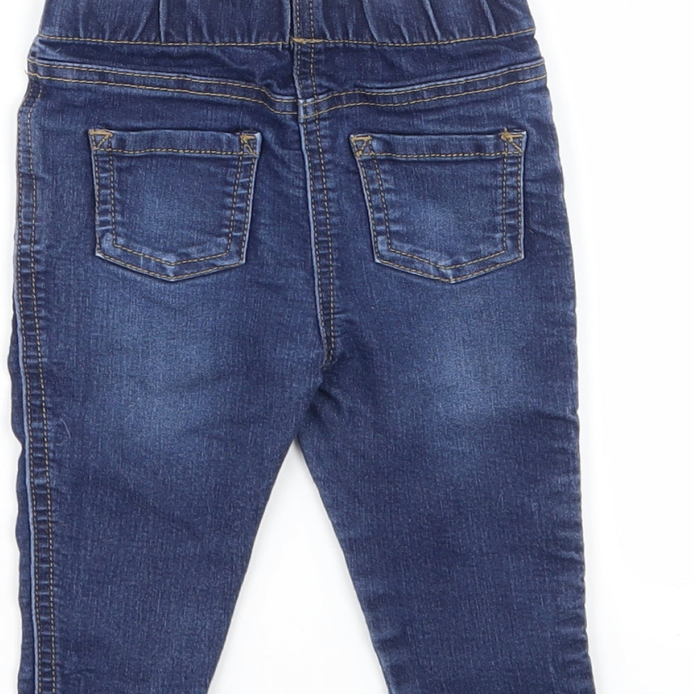 Matalan Girls Blue  Denim Capri Jeans Size 9-12 Months