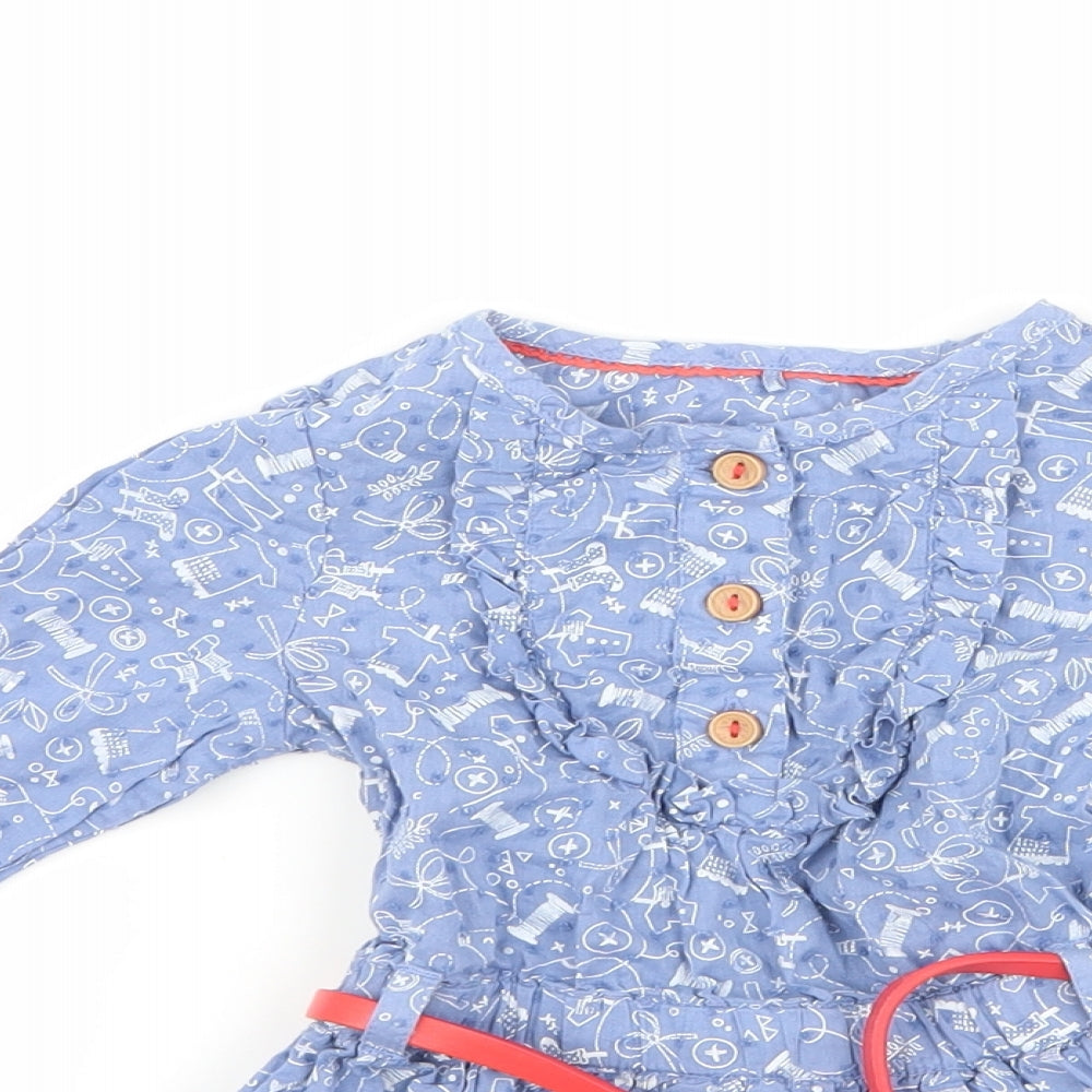 George Girls Blue   A-Line  Size 9-12 Months  - graphic