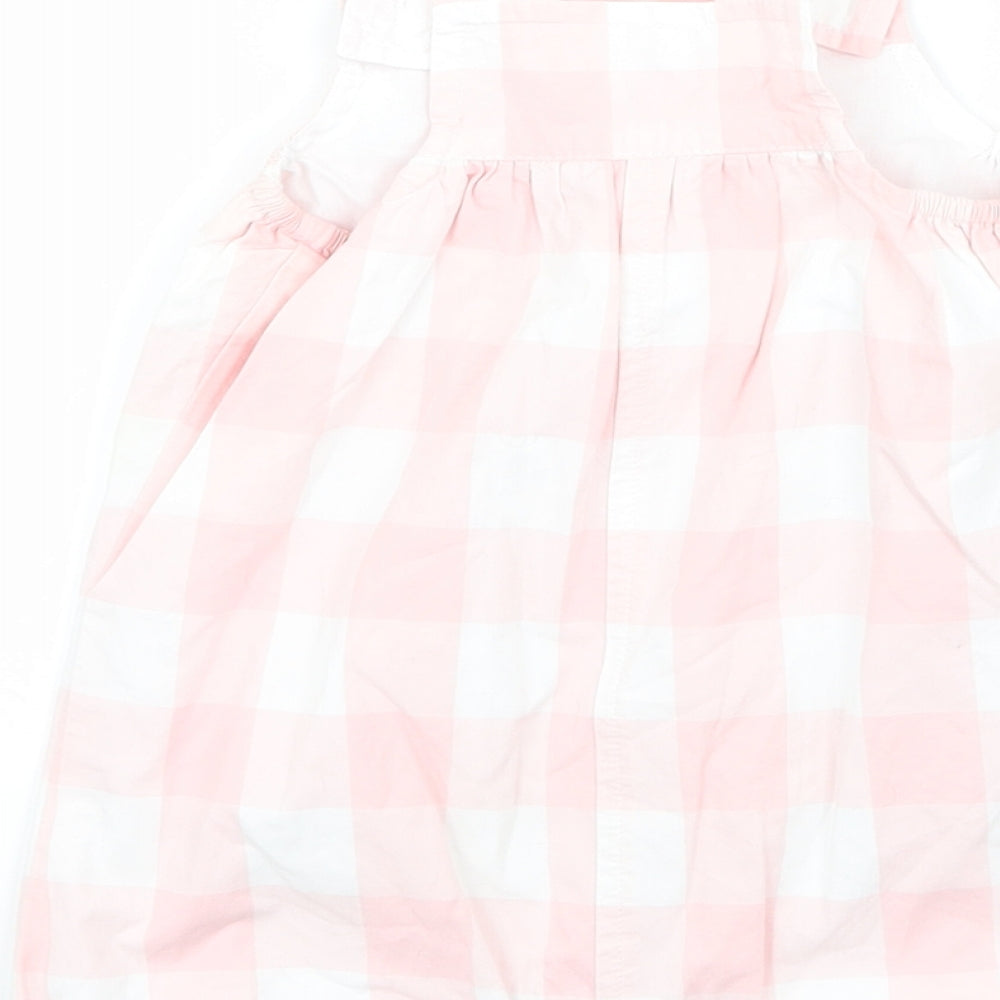 George Baby Pink Check  Dungaree One-Piece Size 6-9 Months