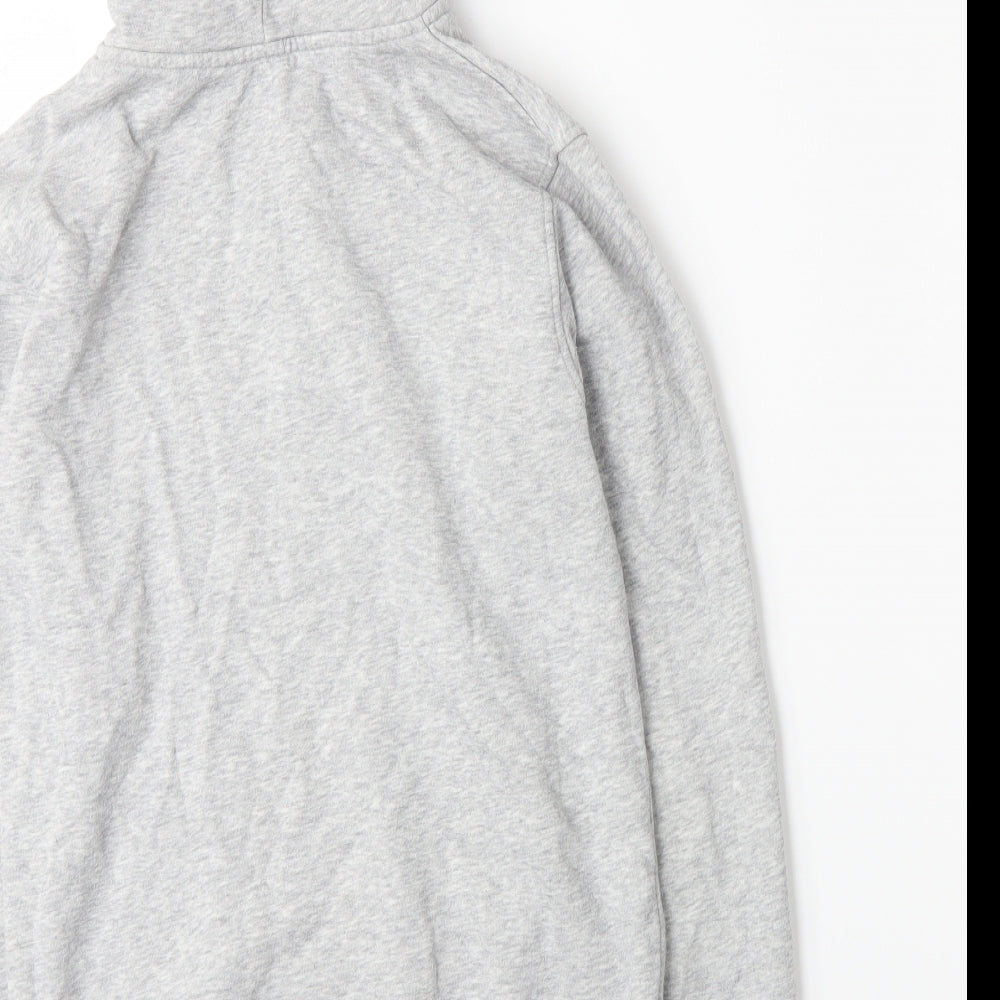 H&M Boys Grey  Jersey Henley Hoodie Size 10-11 Years