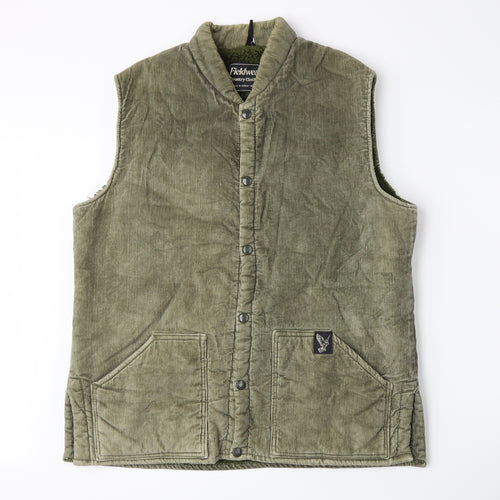 Fieldwear Mens Green  Corduroy Gilet Jacket Size L