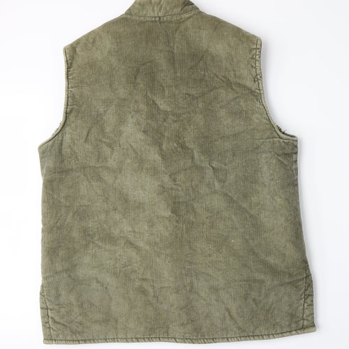 Fieldwear Mens Green  Corduroy Gilet Jacket Size L