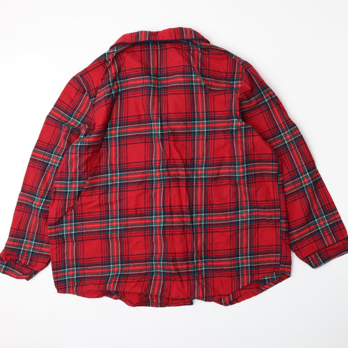 Marks and Spencer Womens Red Plaid  Top Nightshirt Size 18