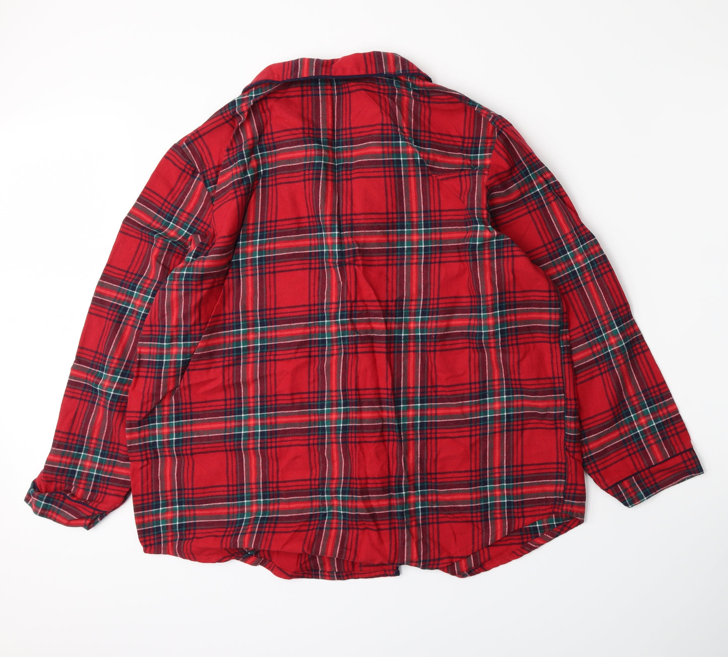 Marks and Spencer Womens Red Plaid  Top Nightshirt Size 18