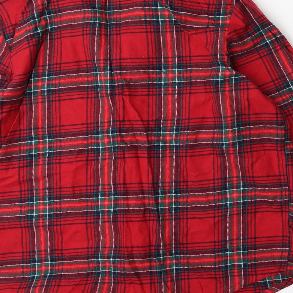 Marks and Spencer Womens Red Plaid  Top Nightshirt Size 18