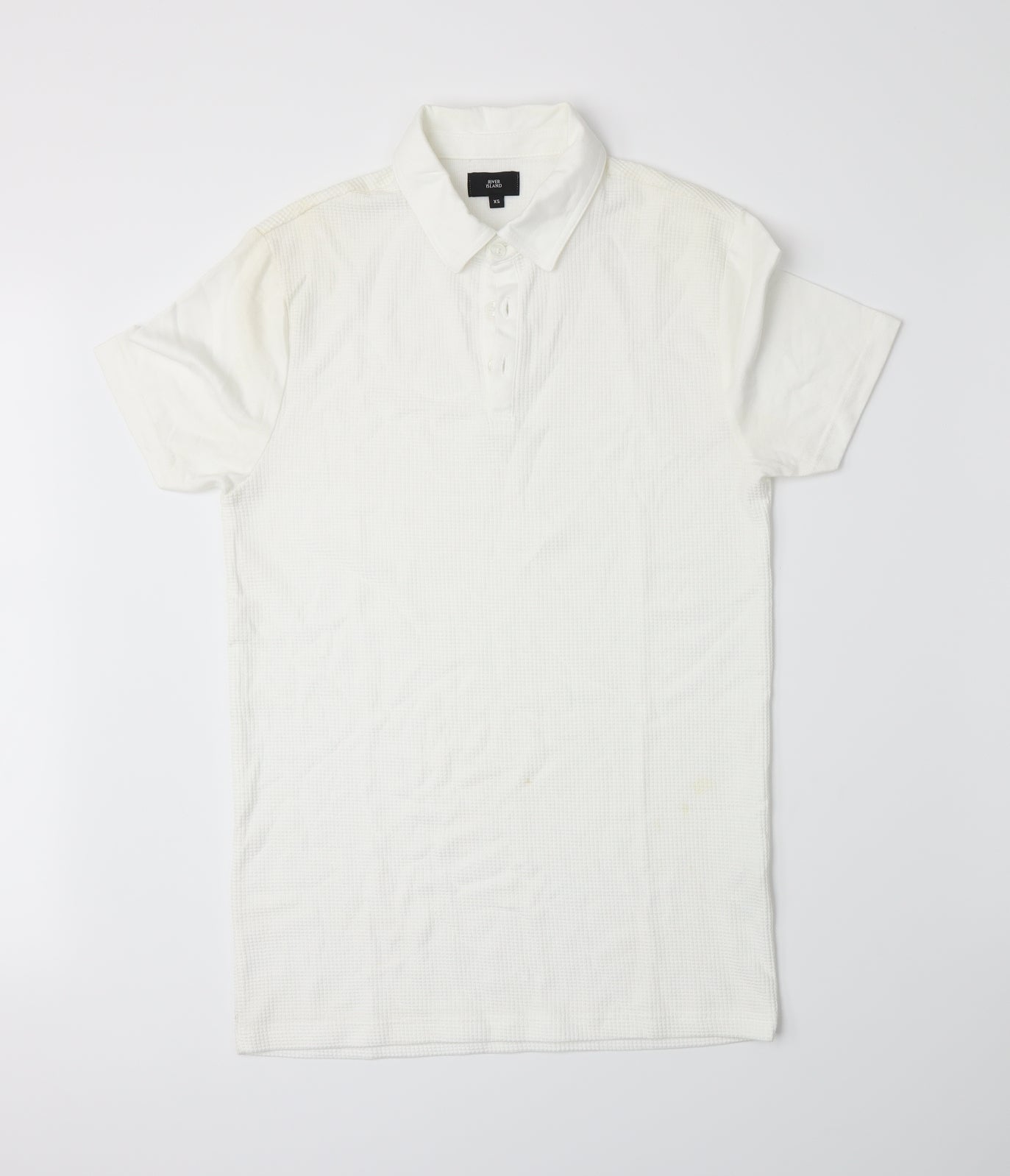 River Island Mens White    Polo Size XS