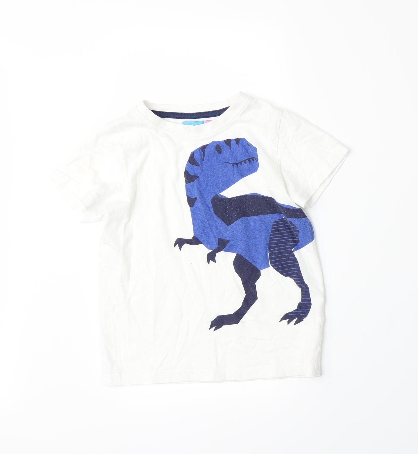Lily & Dan Boys White   Basic T-Shirt Size 5-6 Years