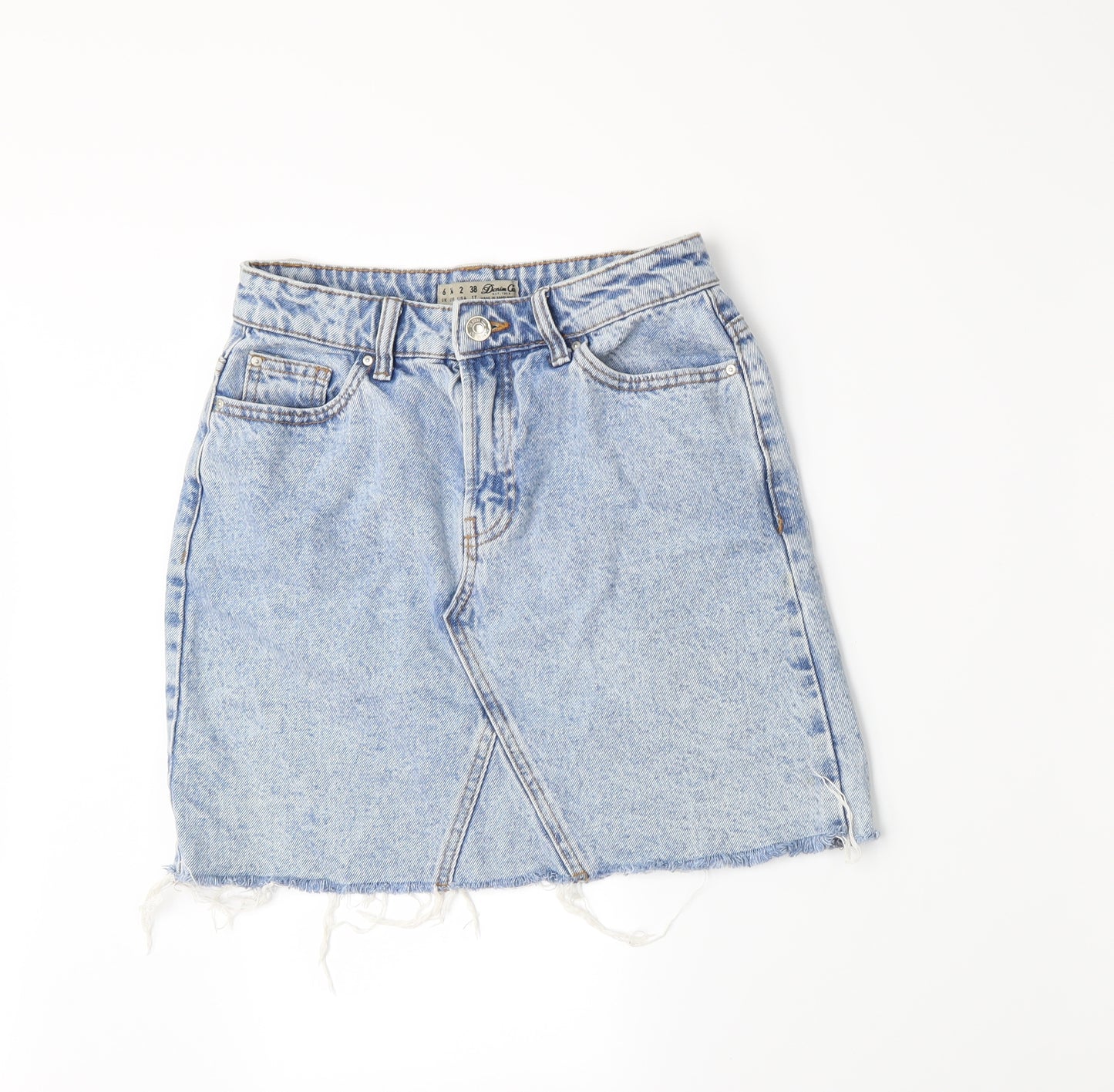 Primark Womens Blue  Denim A-Line Skirt Size 6