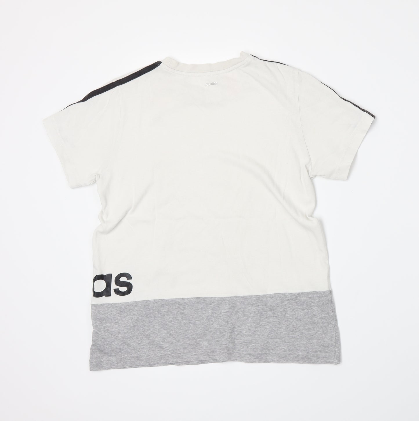 adidas Boys White  Jersey Basic T-Shirt Size 11-12 Years