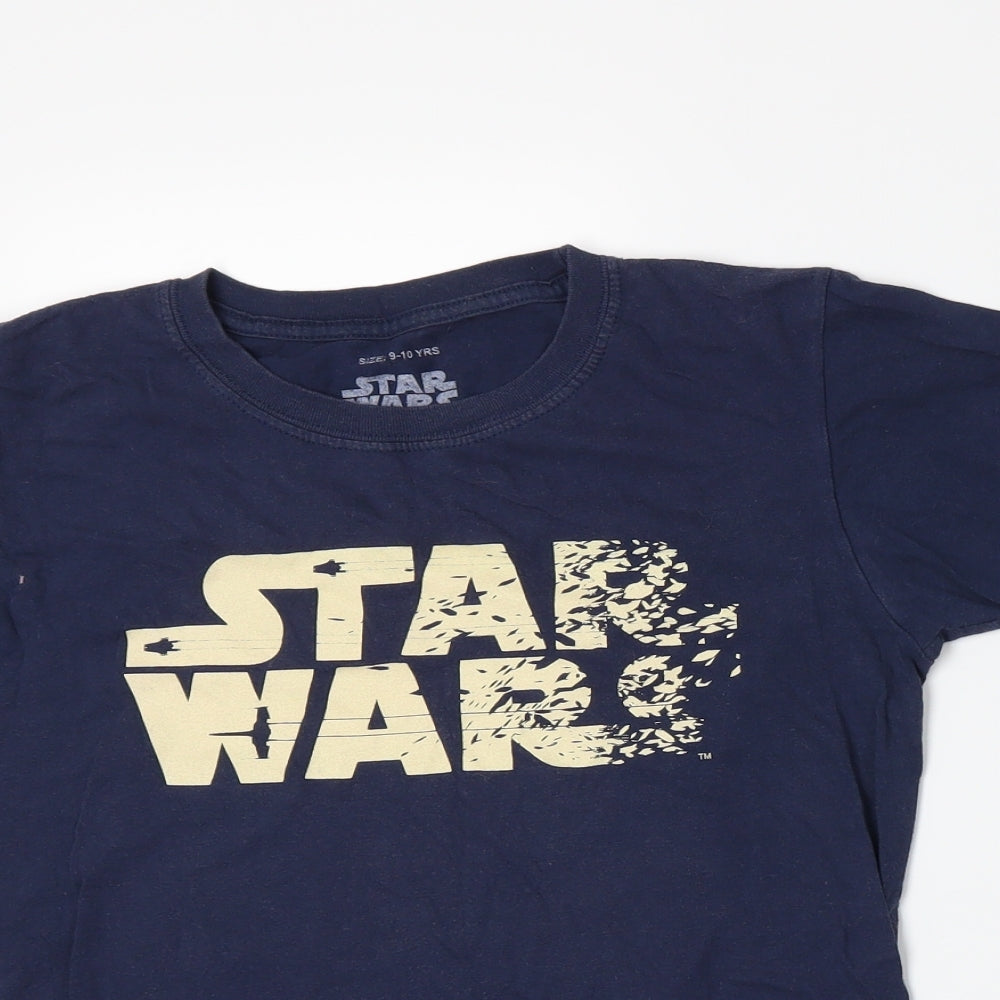 Star Wars Boys Blue  Jersey Basic T-Shirt Size 9-10 Years
