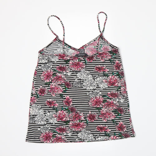 Primark Womens Black Striped  Camisole Tank Size 8