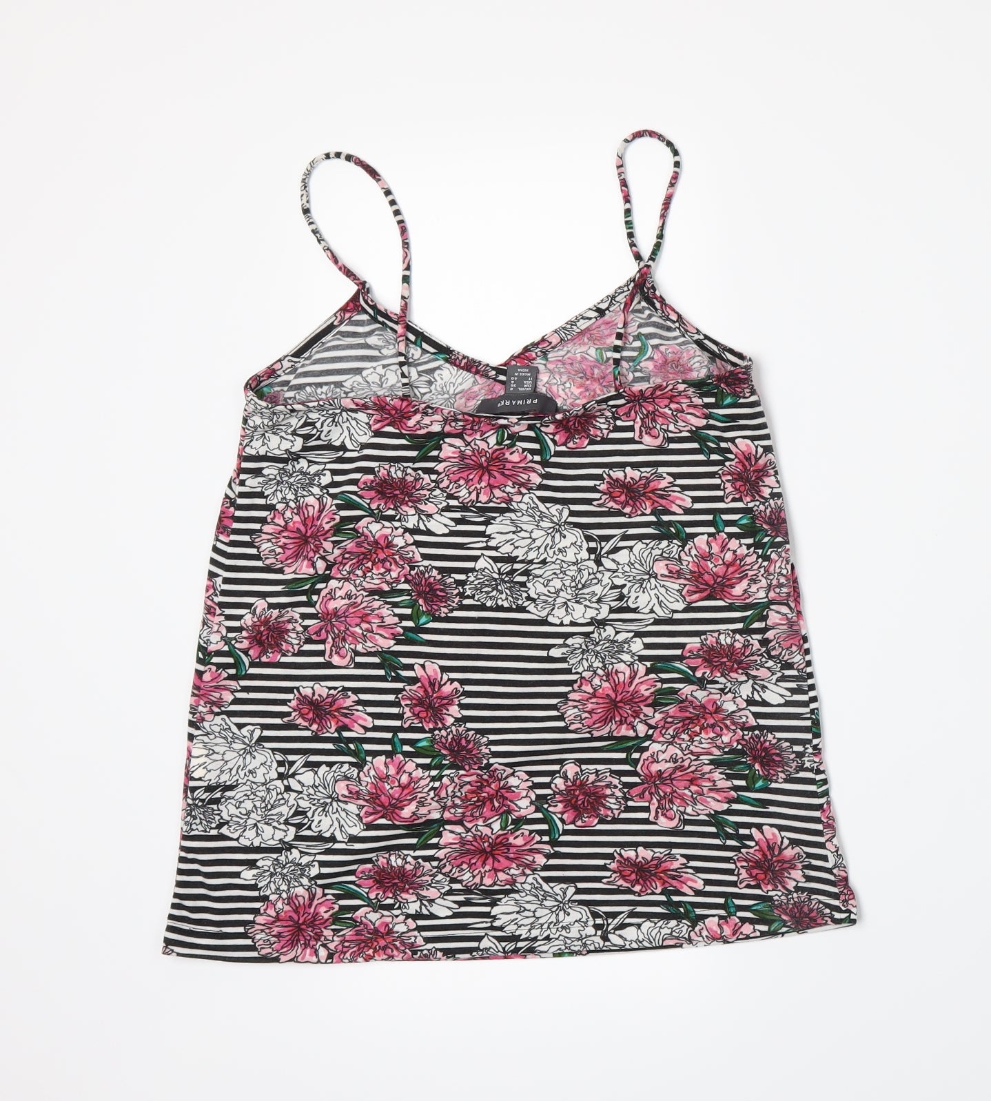 Primark Womens Black Striped  Camisole Tank Size 8