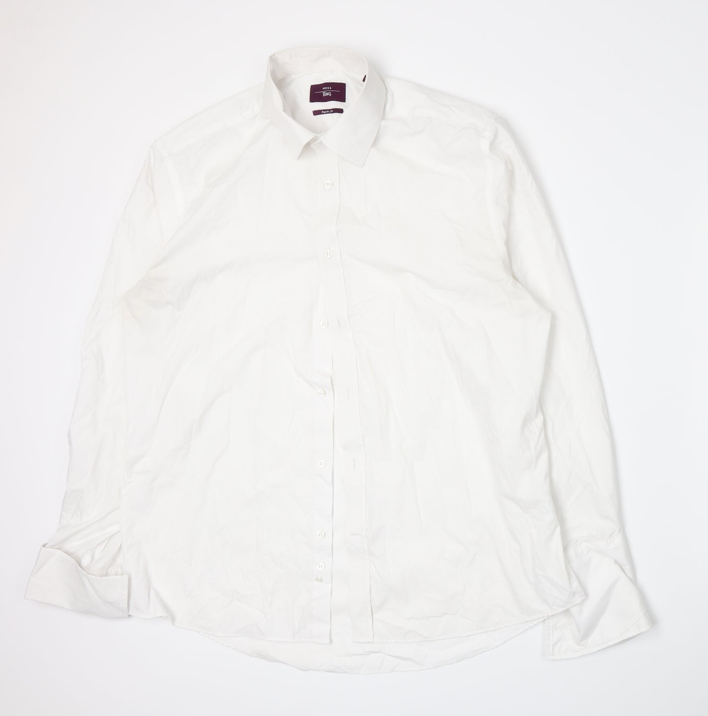 Moss Bros Mens White    Dress Shirt Size 17